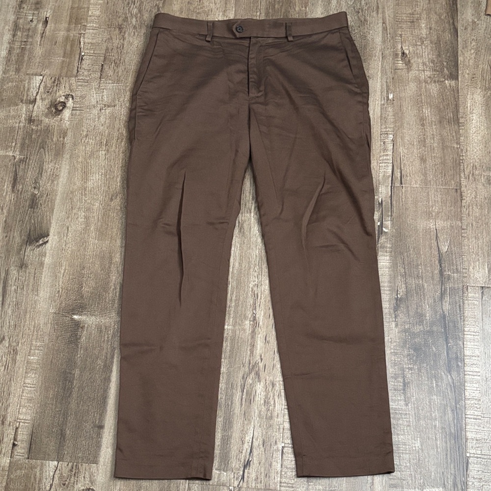Banana Republic Traveler Norwich Brown Slim Fit Chino Pants